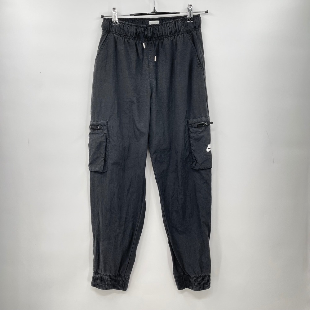 Nike Cargo Pants Drawstring Waist Athletic Joggers Black Size L‎